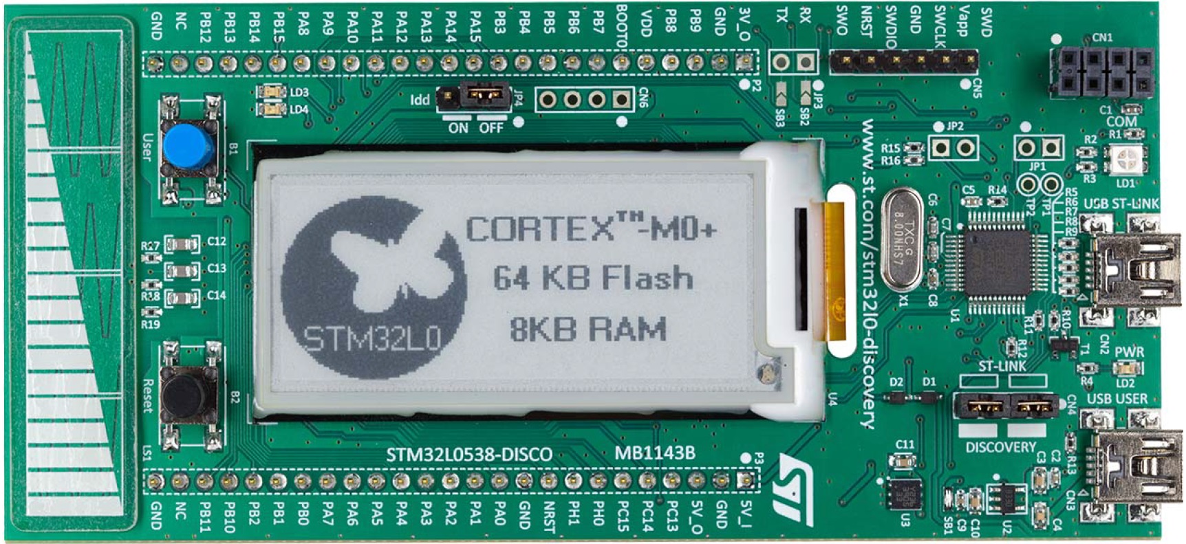 The STM32L053 Discovery board.jpg